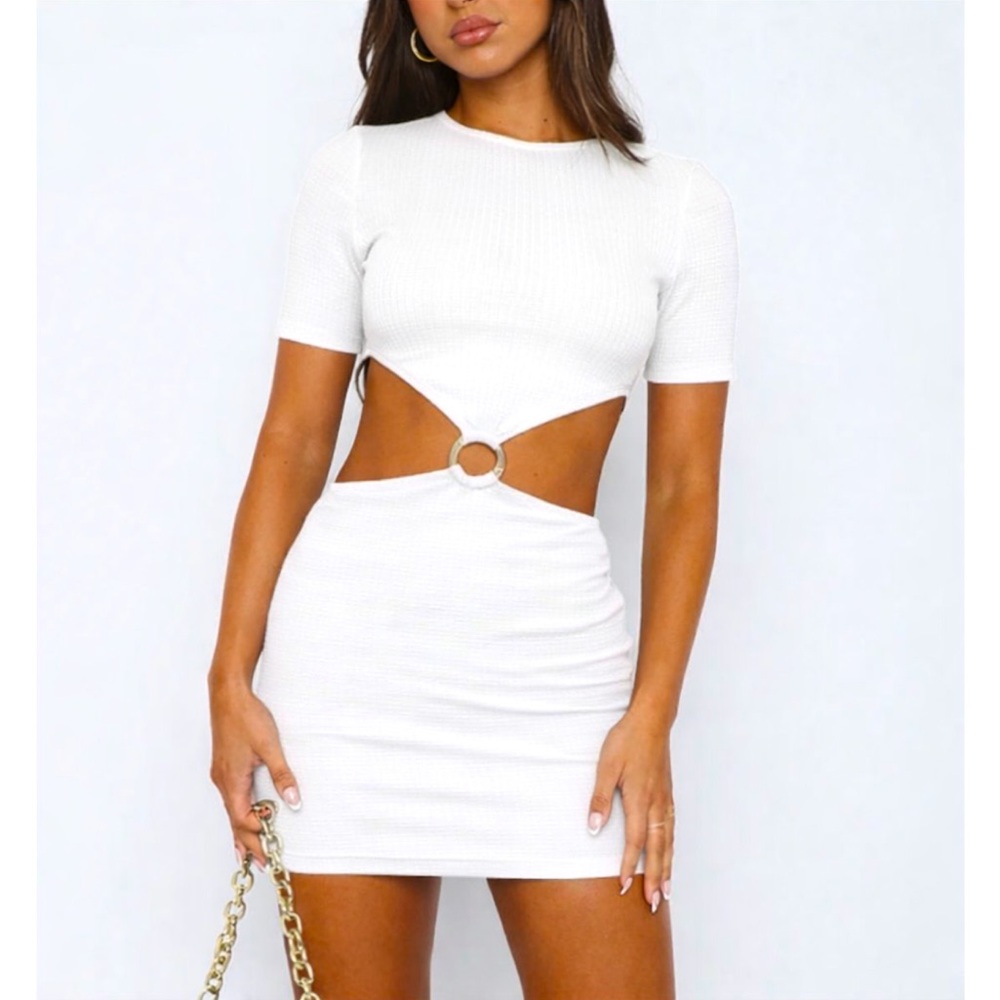 White Cut Out Dress